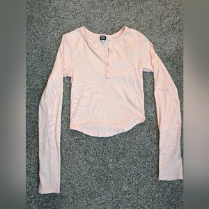Urban Outfitters Pink Long Sleeve Crop (S)